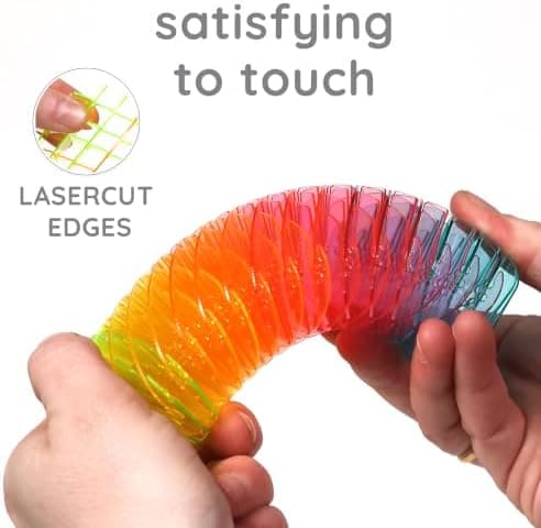 Morf Spring 3D Sensorisk Fidget-leksak, Regnbåge, Liten Rainbow