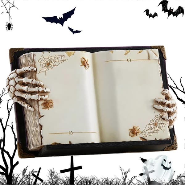 Halloween Book Model Figurine Durable Resin Horror Halloween Ornament