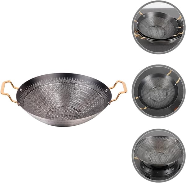 Cooking Pot Stainless Steel Dry Pot 28cm Double Handles Smooth Surface Sturdy Kitchen Hotel Use