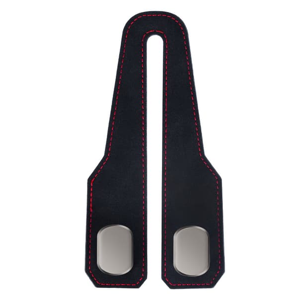 Black Suede Car Seat Back Hook Multifunctional Hanger for Bags Coats ABS Double Hook Black