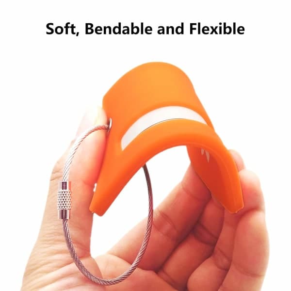 Silikone bagagemærke med navneskilt, orange