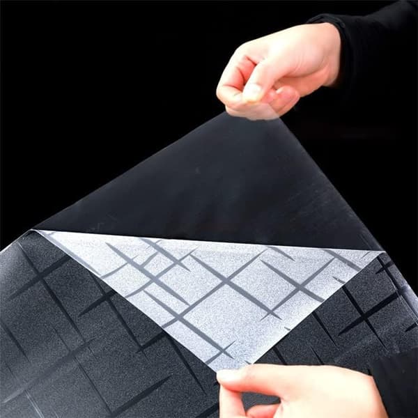 Window Film Privacy Stained Glass (Self-Adhesive), Star Pattern, 44.5x200cm