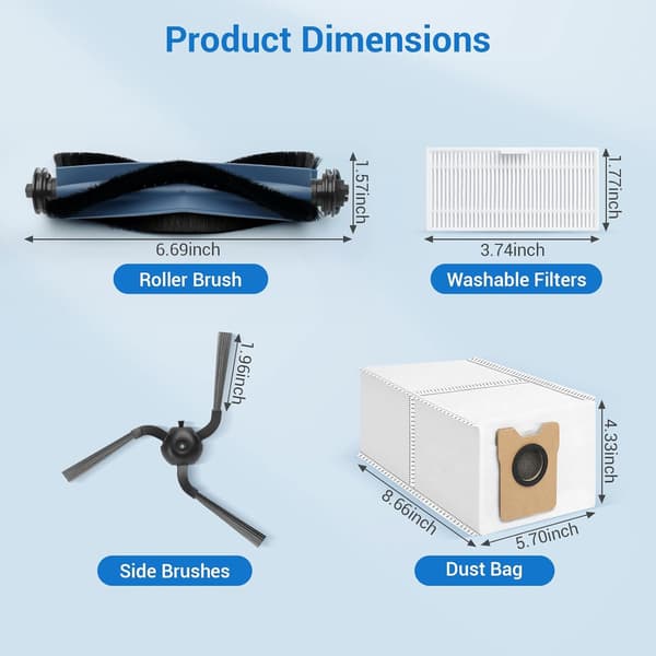 Replacement Kit for Eufy C10 Robot Vacuum Cleaner - Keep Your Vacuum in Top Condition 353