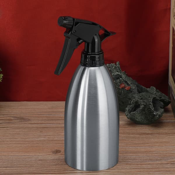 500 ml Stainless Steel Gardening Kitchen Watering Spray Bottle Adjustable Nozzle