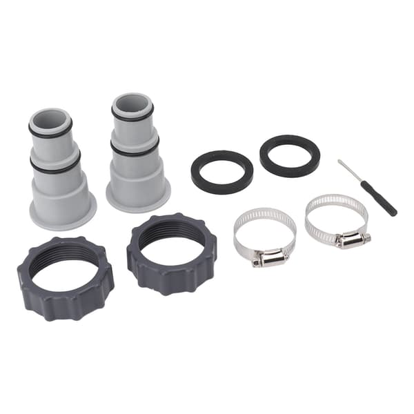 2 stk. poolslangeadapter med krave, udskiftning af gevindforbindelse til Intex Fit ARU-pumpe