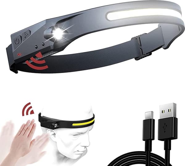 Induktionspandelampe USB Genopladelig Pandelampe, Vandtæt