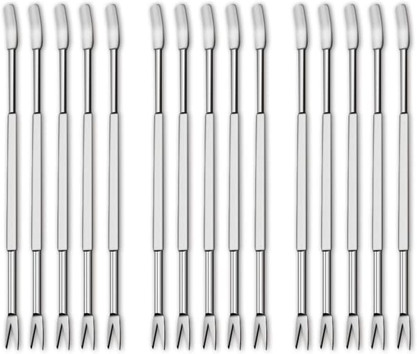 Kitchen Picnic Seafood Tool Set - Lobster Fork Set - Crab Claw Needle - Walnut Needle - Nut Needle - Suitable for Seafood - Nuts (15 Pieces - Silver)
