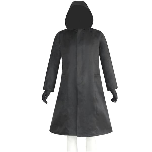 COS Halloween Kostym Svart Trenchcoat + Handskar - Storlek S