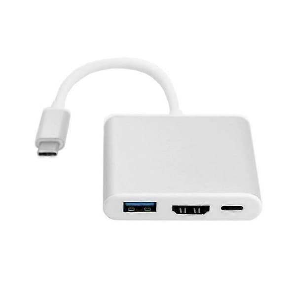 USB Typ-C 3.1 - HDMI+USB3.0 OTG+Typ-C Naaras -adapteri 1080P HD-videonsiirtoadapteri