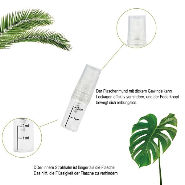 Minisprayflasker Forstøver, Tomme Parfumeflasker Bærbare