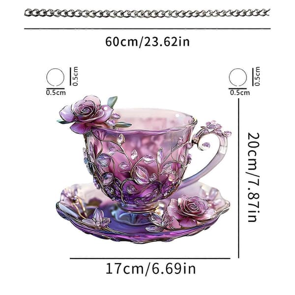 Lilla kaffekopp hengende veranda dekorasjon anheng