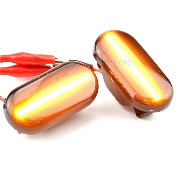 2 stk. LED-sidemarkeringslys blinklys til Nissan Tiida C11 Note E11 Ne11 Micra K12 Np300 Navara D40 Qashqai J10