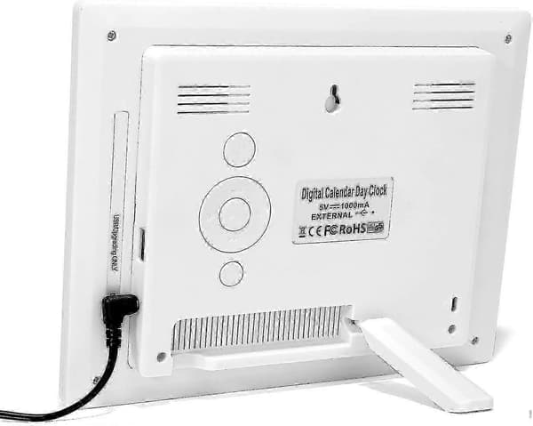 8\" LCD Digital Kalenderklocka med Datum, Kalenderklocka med Datum, Dag och Tid | Alzheimers Klocka