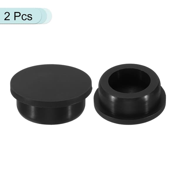 Silikongummi hålplugg 35,3 mm diameter mjuk flexibel propp för 34-35 mm svart 2 stycken Grey