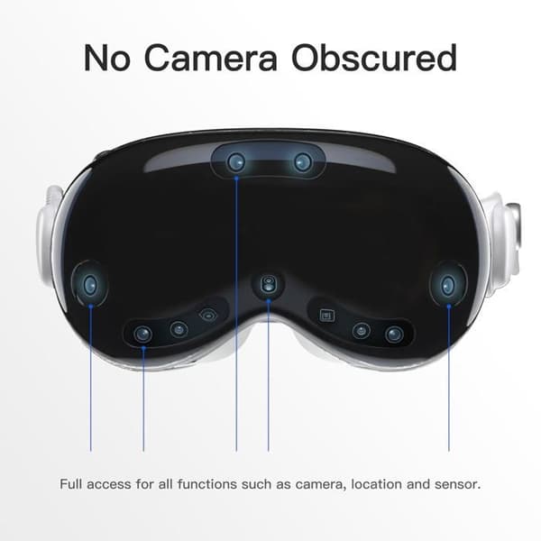 TPU-beskyttelsesetui kompatibelt med Apple Vision Pro, lyserødt VR-tilbehør