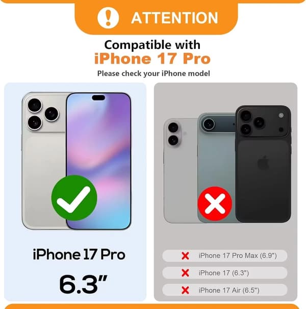 Magnetisk tegnebogsetui til iPhone 17 Pro – med kortpladser & RFID-beskyttelse