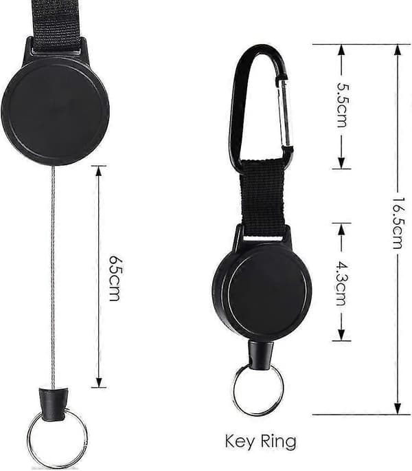 3-pack ID Card Lanyard, Thick Extendable Lanyard, Rolling Key, Key Gift