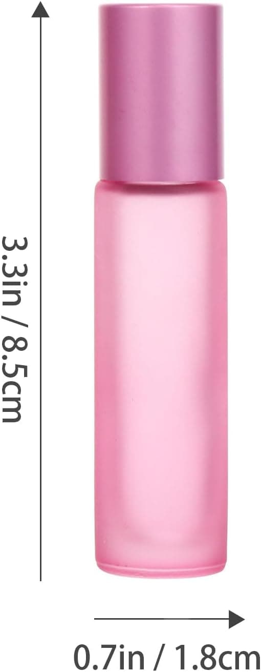10 stk 10 ml rosa glass roll-on flasker parfyme underflasker påfyllbare for reise og essensielle oljer