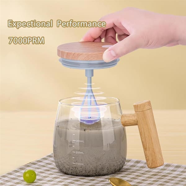 Self-Stirring Mug, Electric High-Speed Mixing Cup, Self-Stirring Coffee Mug, Glass Automatic Stirring