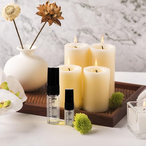 Parfymprovflaskor Set 10st 2ml 3ml Resestorlek Påfyllningsbar Glasspray med Svarta Huvuden Bärbar Behållare för Användning