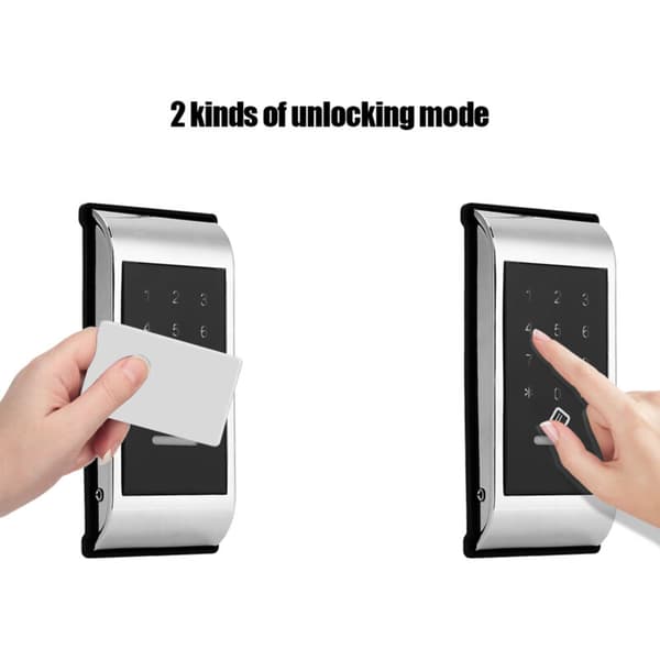 Touch Keypad Access Lock, Digitalt Elektronisk Säkerhetsskåp med Lösenord, Kodat Skåp (Silver)