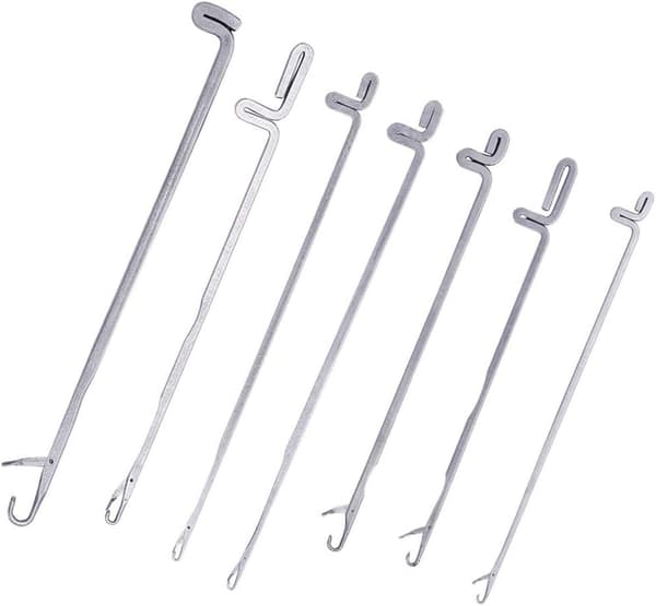 7 Pcs Latch Crochet Hooks Sewing Needles DIY Weaving Knitting Tools for Renewing Sweaters or Socks