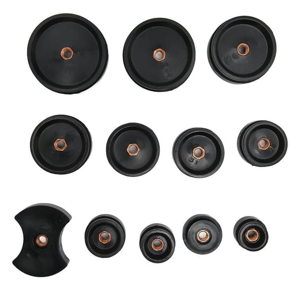 Watch Back Press Closer Watchmaker Press Tool Repair Tool with 12 Dies Black