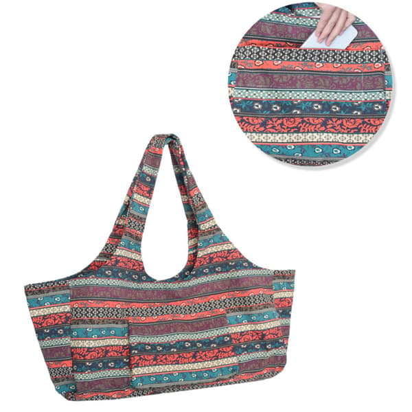 Large Capacity Bohemian Ethnic Style Yoga Bag with Pockets