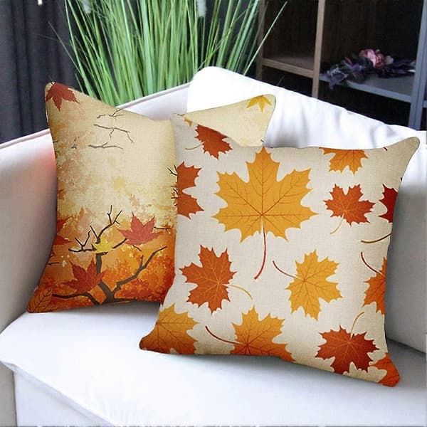 Kuddfodral Merry Christmas-serie, 4-pack - Mjukt linne-bomullsdesign, kuddfodral för soffa, sovrum 18 x 18
