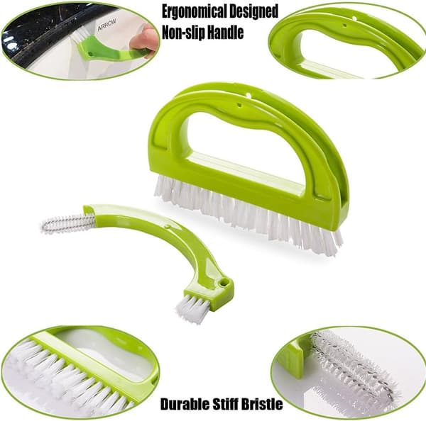 Tile Grout Brush 4 in 1 Grout Brush Multifunctional Cleaning Brush for Kitchen and Bathroom