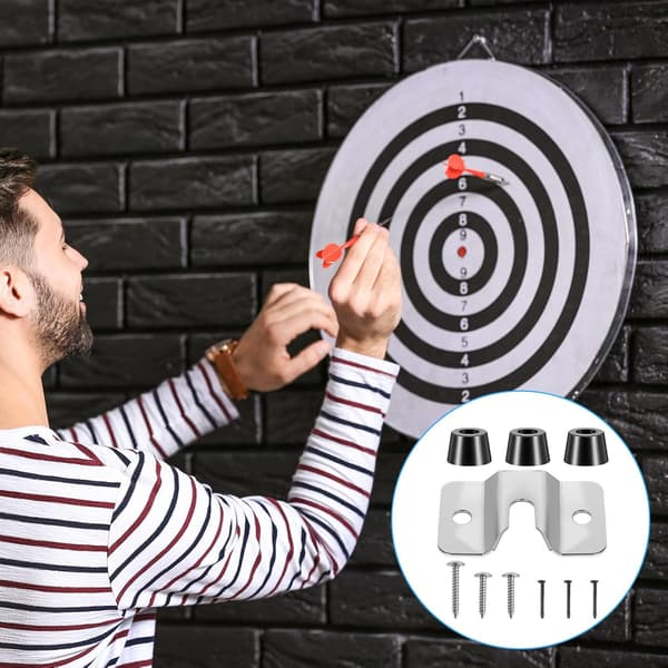 2 sett bærbare dartskiveholdere veggmonteringsbrakettsett