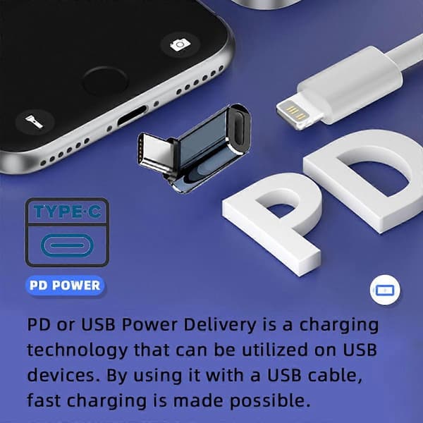 U2-058-LT018 Op Ned Vinklet Design USB-C Han til 8Pin Hun Konverter Adapter Understøtter 480Mbps