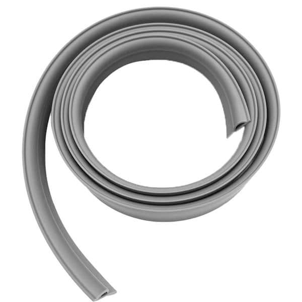2 metrin reunuslista - PVC-mattoreunuslistat - kumimatto, harmaa