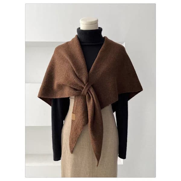 Women's Scarf Pashmina & Triangular Shawl – Warm Long Shawl for Party & Winter Use Brown Brown Brown