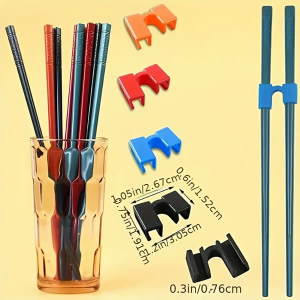 2 Pieces Beginner Chopsticks, Easy Non-Slip Training Utensils for Adult Beginners