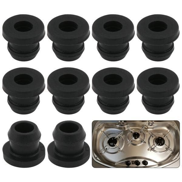 12 stk. gummiknotter rustfrie beskyttere for Dometic campingkjøkken 5 mm—dt