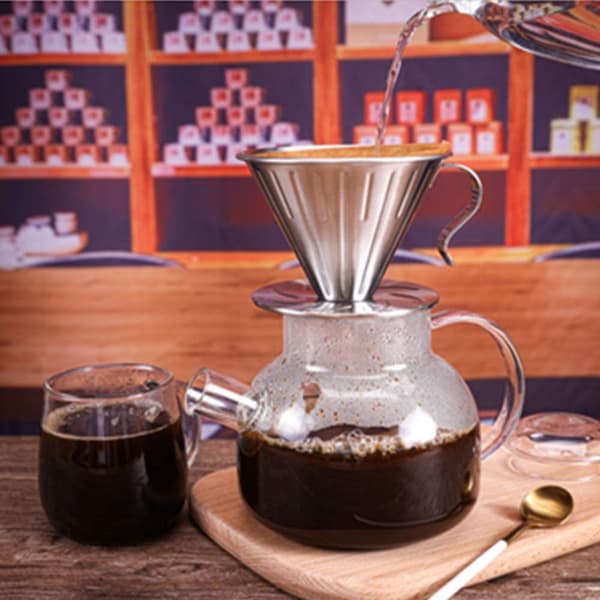 Stainless Steel Coffee Filter, Reusable Coffee Dripper, Coffee Filter Holder