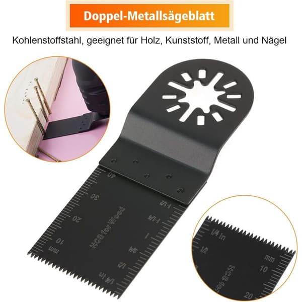 20-pack Universal Oscillating Saw Blades, Multi-tool Starlock Plus 34 mm Blade Precision Multi-tool Quick Release Oscillating Saw Blades for Bosch Woo