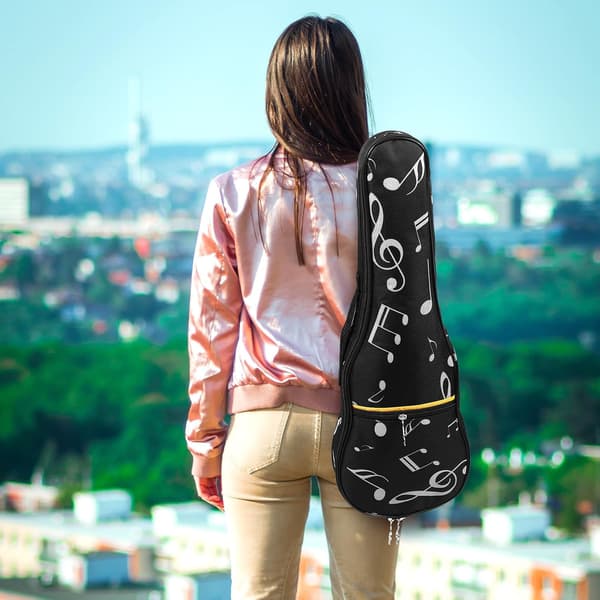 Ukulele Portable Bag Storage Case Holder with Shoulder Straps and Handle, Oxford Cloth Material