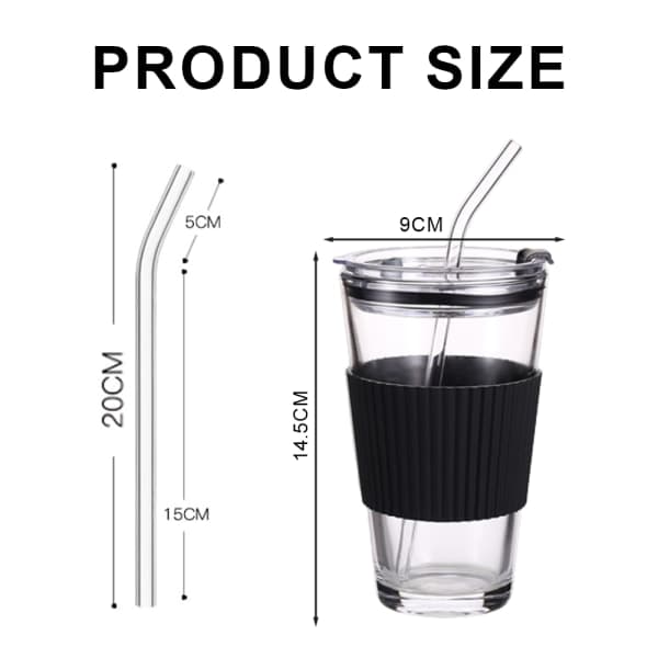 450 ml kaffekop, mælkekop, tekop, glas, kop med sugerør, sort kop