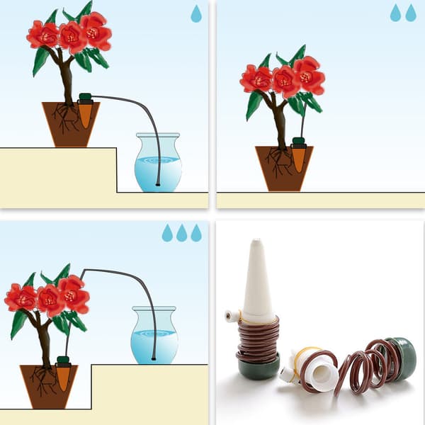 2 stk Automatisk vanningssystem Hagedryppvanning Vanningssystem Blomster Potteplanter