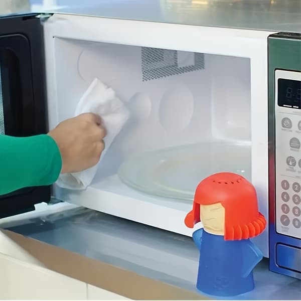 Angry Mama Microwave Cleaner - Steam Cleaning Tool for Kitchen and Refrigerator Style Blue Style Blue