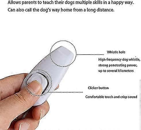 Dog Clicker. Training Clicker Dog Whistle Clicker 2 In 1 Training Tool White