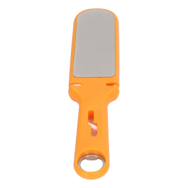 Double-sided knife sharpener 6 in 1, portable whetstone for kitchen and camping, orange