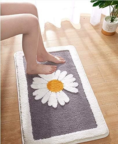 Thick Bathroom Mat for Bathroom, Absorbent, Ultra-Soft Mat, Fluffy Microfiber Mat, Bedside Mat, Floor Mat, 45x65cm
