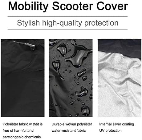 Overtræk 190*71*117CM Sort Vandtæt Mobilitet Scooter Motorcykel