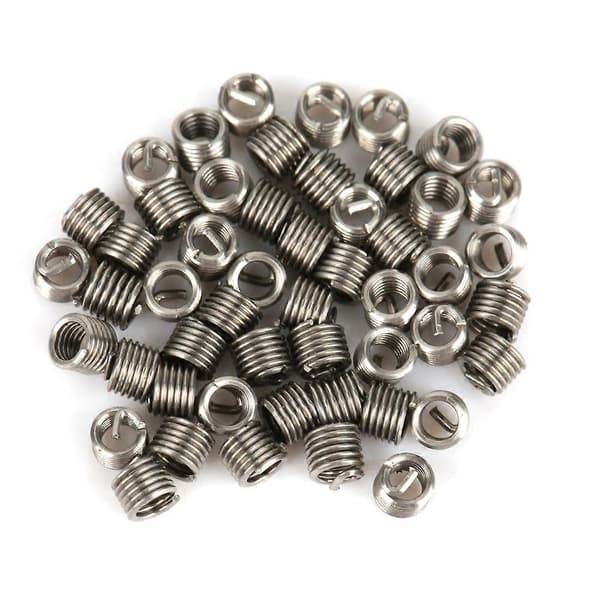 Gjengeinnsatser i rustfritt stål, spiralformede, 1,6 mm M1,6 x 0,35 mm - 2D 50-pakning