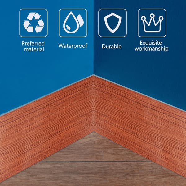 PVC Vinyl Wood Grain Wall Decal Self-Adhesive Peel and Stick Wallpaper Large Walnut Pattern