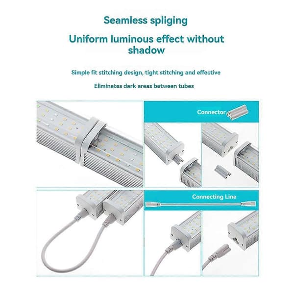 2-pack LED-växtlampor - 25W inomhusväxtbelysning för plantor, EU-kontakt