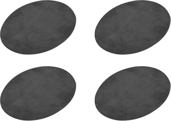 Albue- og kne-strykelapper, ovale, grå, 4-pakning
